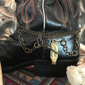 Bullet Casing Revolver/Pistol Boot Bling/Bracelet